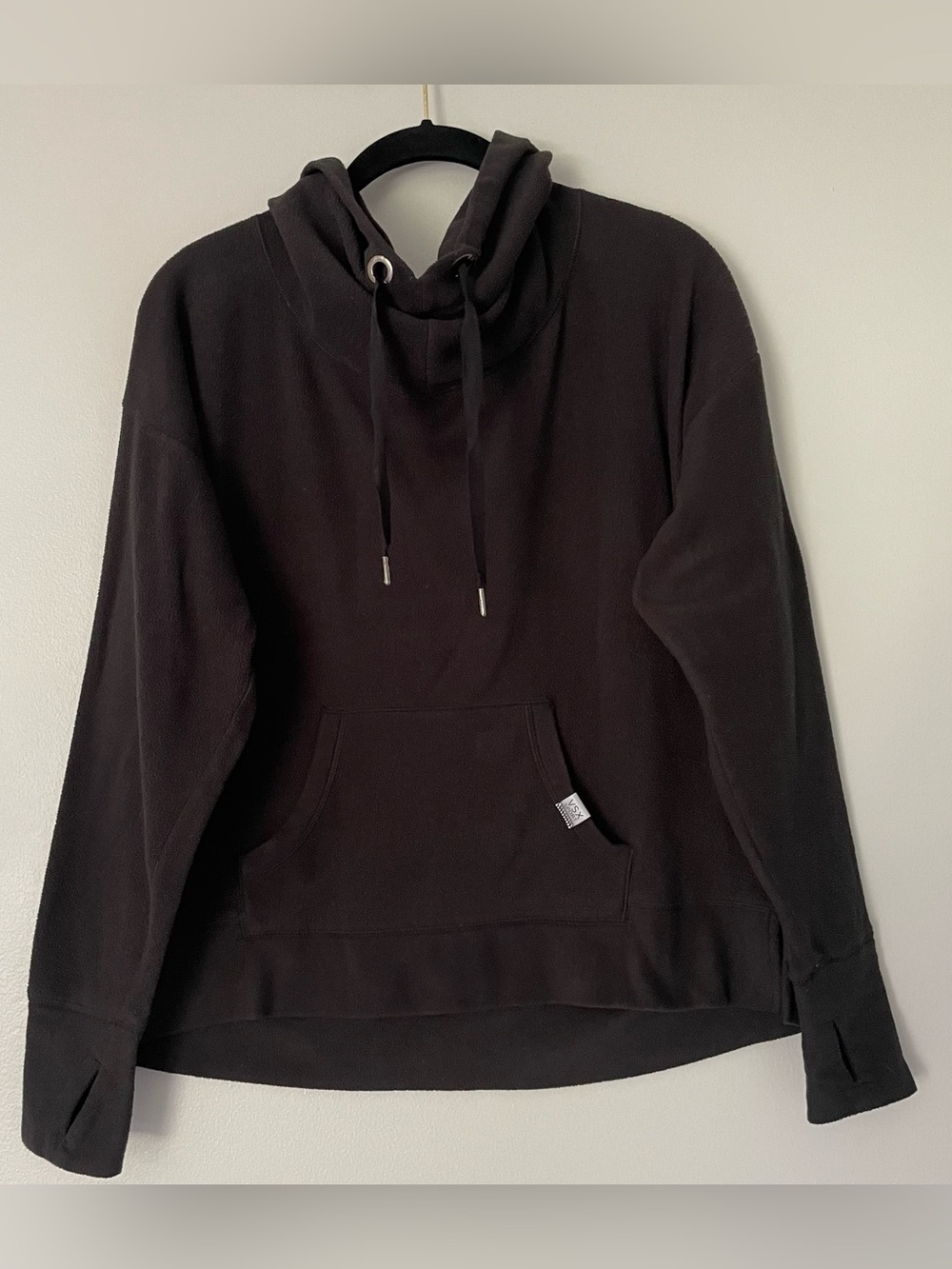 Victoria's Secret VSX Sport Loose Fit Black Fleece Hoodie